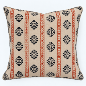 Alma by GP & J Baker Red & Navy Piped Cushion – 50cm x 50cm