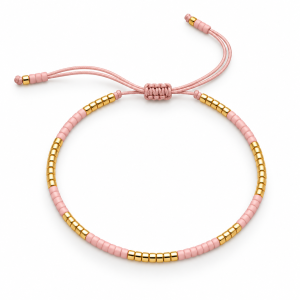 S&S Pink Beaded Adjustable Bracelet