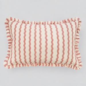 Yonder Medium Quilted Frill Cushion – Ice Cream – 60cm x 40cm