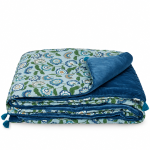 Guapao Blue Sofa or Bed Throw