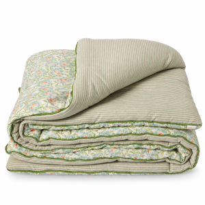 Blue Petunia Cotton Sofa & Bed Throw