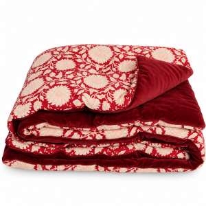 Maya Burgundy Cotton Sofa & Bed Throw