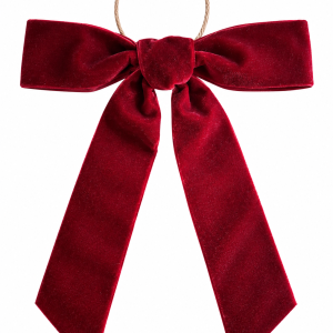 Pack of 3 Velvet Tree Ribbons - Burgundy