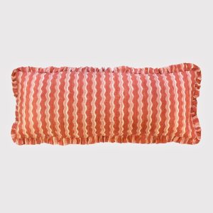 Yonder Large Quilted Frill Cushion – Ginger – 95cm x 40cm